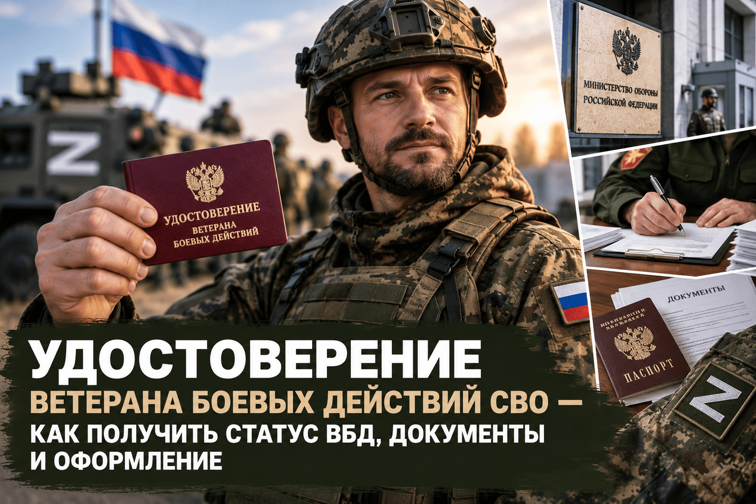 Удостоверение ветерана боевых действий СВО